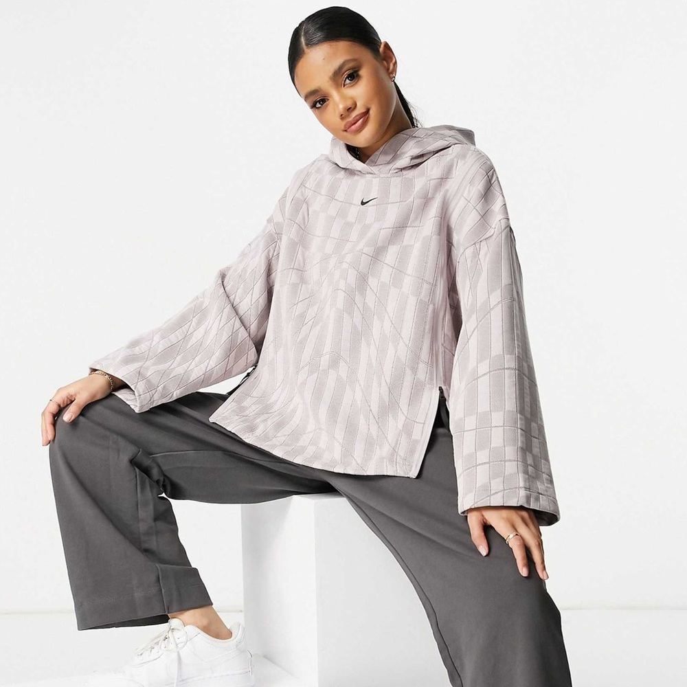 Nike Tech Pack Oversized Double Zipper Geometric Pullover Hoodie XS
